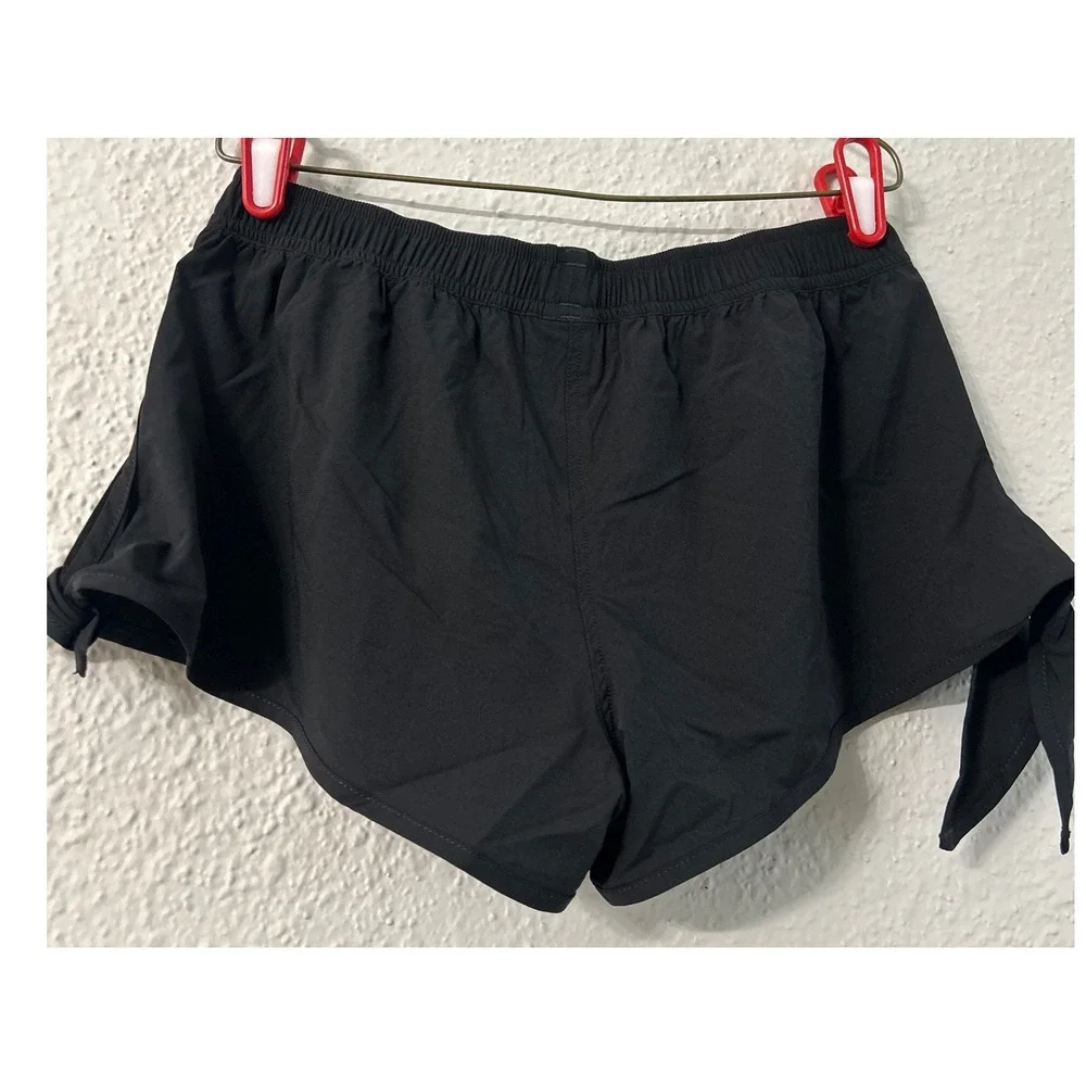 Seafolly Summer Essentials Tie Side Board Shorts Black Size 14  New